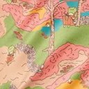 Unique Vintage Walk In The Park Print Blouse