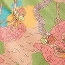 Unique Vintage Walk In The Park Print Flare Pants