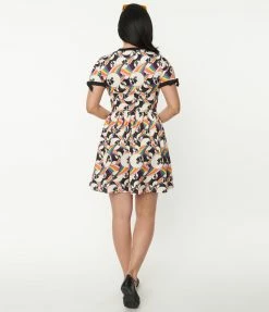 Clothing E.T. X Unique Vintage Rainbow Bike Tessa Flare Dress