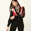 Harley Quinn X Smak Parlour Black & Red Argyle XOXO Cardigan Fan Flair