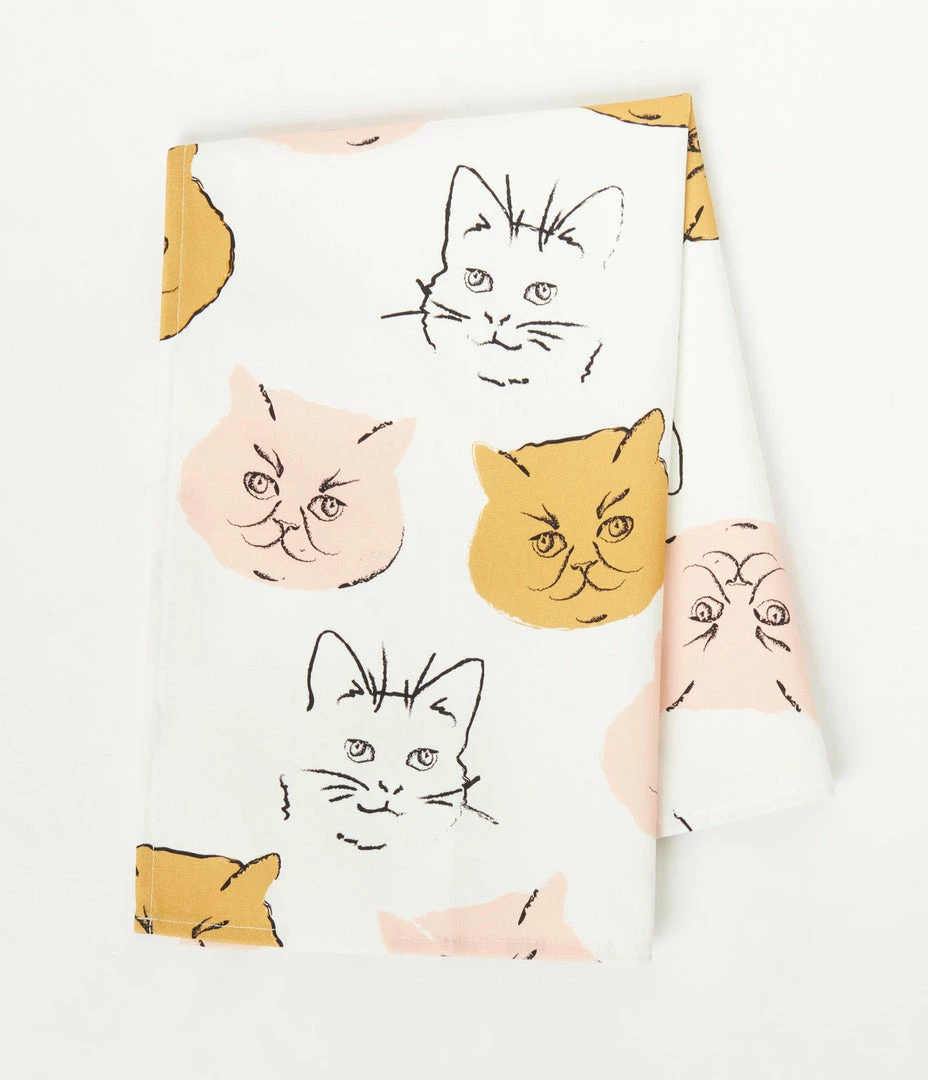 Finelines (Hali Hali) Cat Meow Tea Towel