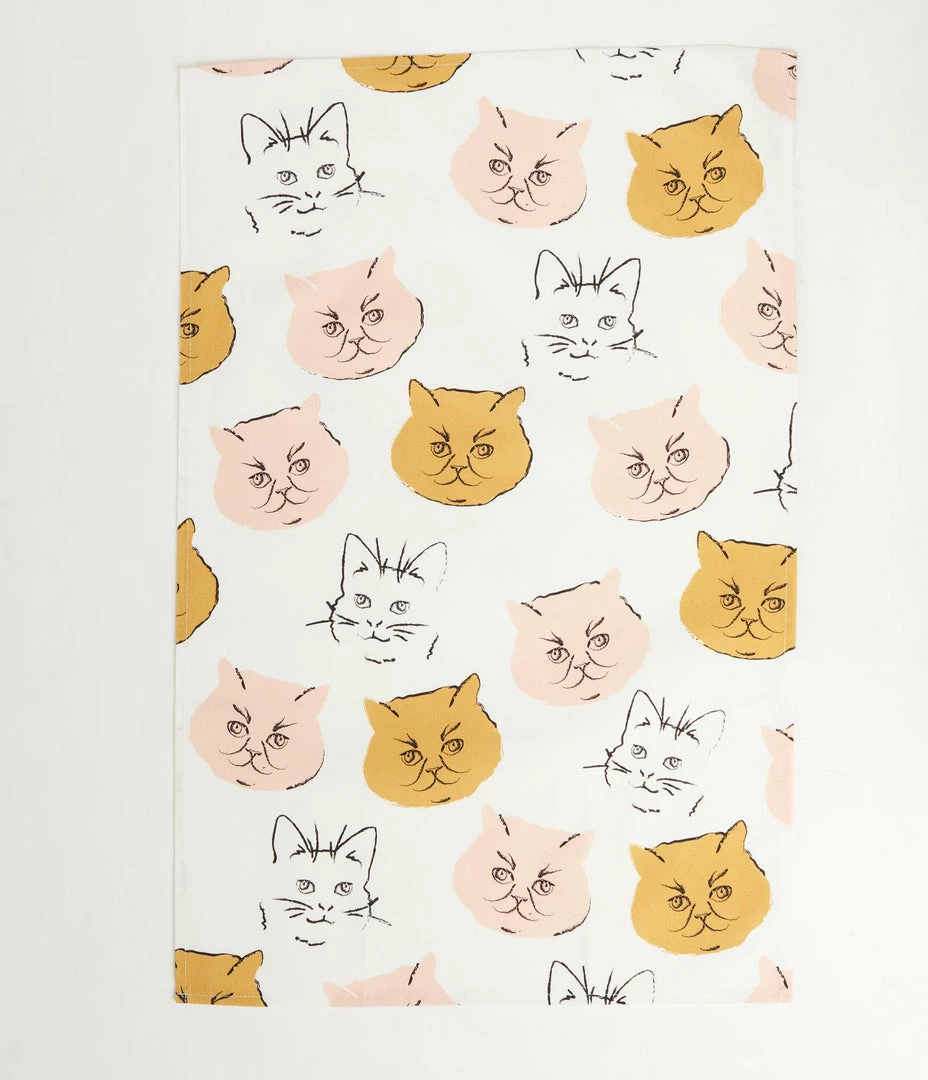 Finelines (Hali Hali) Cat Meow Tea Towel