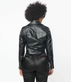 Fan Flair Betty Boop X Unique Vintage Black Vegan LeatherÃ‚Â Jacket