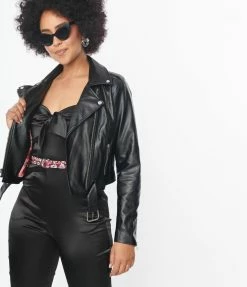 Fan Flair Betty Boop X Unique Vintage Black Vegan LeatherÃ‚Â Jacket