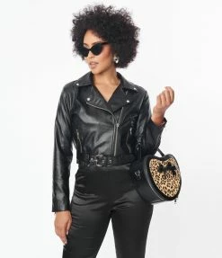 Fan Flair Betty Boop X Unique Vintage Black Vegan LeatherÃ‚Â Jacket