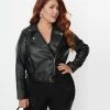 Betty Boop X Unique Vintage Plus Size Black Vegan LeatherÃ‚Â Jacket Fan Flair