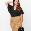 Trending Unique Vintage Plus Size Black Flutter Sleeve Blouse
