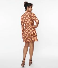 Unique Vintage Daisy Daze Wrap Dress