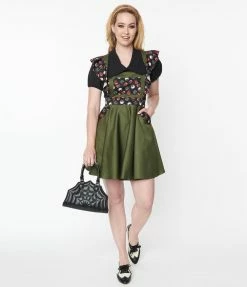 Universal Monsters X Unique Vintage Monster Head Ruffle Pinafore Fan Flair