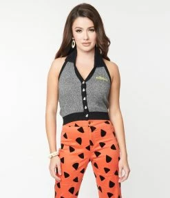 Flintstones X Smak Parlour Black & White Bedrock Sweater Clothing