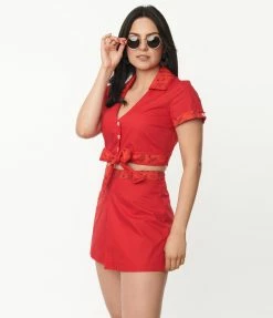 Jetsons X Unique Vintage Red Judy Print Crop Top Trending