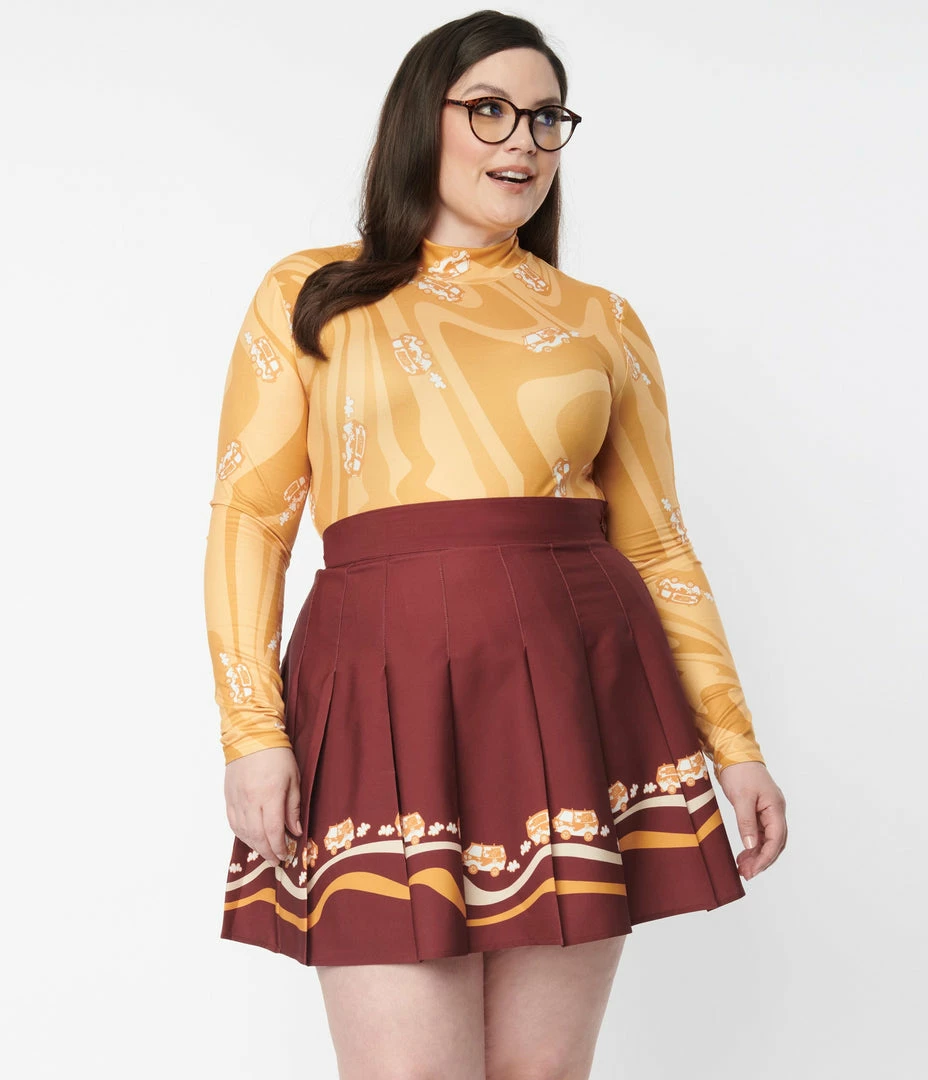 Scooby Doo X Smak Parlour Plus Size Groovy Mystery Machine Print Top