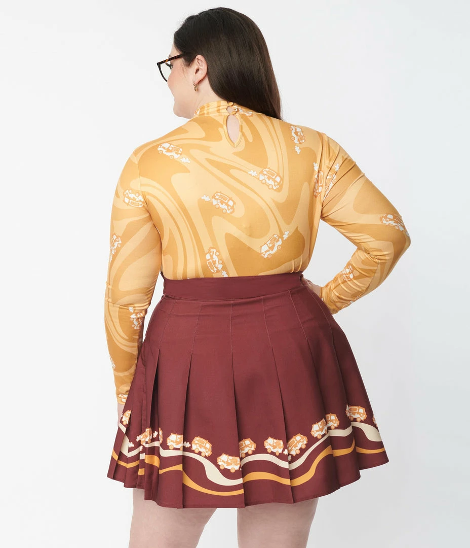 Scooby Doo X Smak Parlour Plus Size Groovy Mystery Machine Print Top