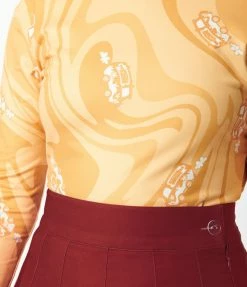 Scooby Doo X Smak Parlour Groovy Mystery Machine Print Top Fan Flair