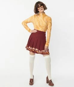 Scooby Doo X Smak Parlour Mystery Machine Border Mini Skirt Fan Flair