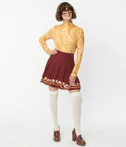 Scooby Doo X Smak Parlour Mystery Machine Border Mini Skirt Fan Flair