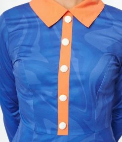 Scooby Doo X Smak Parlour Blue Groovy Print Flare Dress