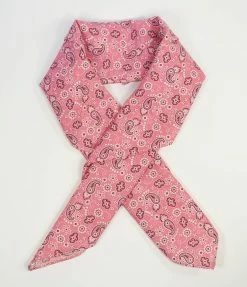 Hair Accessories Unique Vintage Pink Bandana Print Hair Scarf