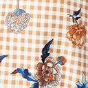 Unique Vintage Plus Size 1950s Rust Gingham & Floral Swing Dress Sale