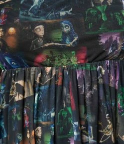 Corpse Bride X Unique Vintage Plus Size Movie Collage Babydoll Dress Fan Flair