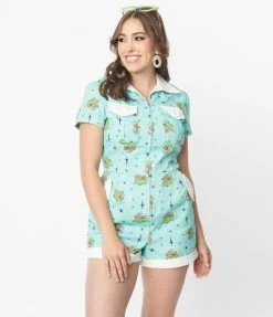Jetsons X Unique Vintage Space Adventure Print Mia Romper