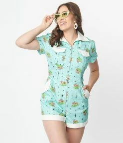 Jetsons X Unique Vintage Space Adventure Print Mia Romper