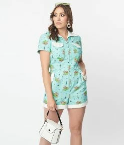 Jetsons X Unique Vintage Space Adventure Print Mia Romper