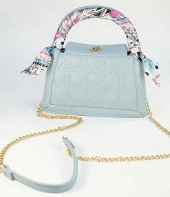 Anarchy Street Blue Quilted Leatherette Handbag Handbags