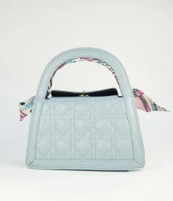 Anarchy Street Blue Quilted Leatherette Handbag Handbags