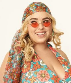 Lucent Product Inc. Gold & Coral Tinted Oval Sunglasses