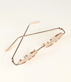Lucent Product Inc. Gold Round Sunglasses Accessories