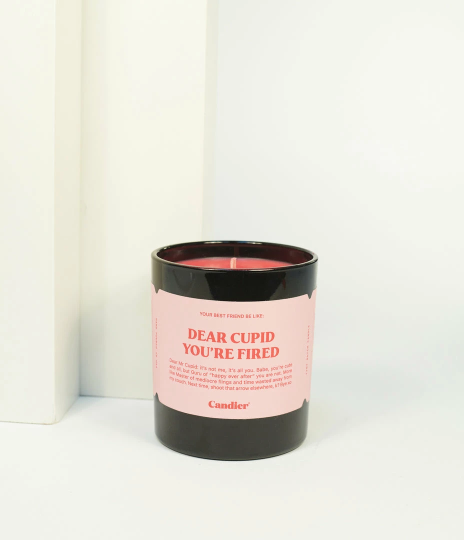 Candier Dear Cupid You Are Fired Candle Sale
