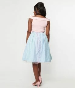 Magnolia Place Ombre Rainbow & Pearl Sally Swing Skirt
