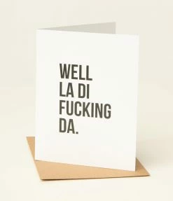 Faire (Top Hat & Monocle) Accessories Well La Di Fucking Da Wedding Card