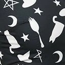 SHEEN Clothing Ltd Sale Black & Witching Hour Print Sleeveless Jumpsuit