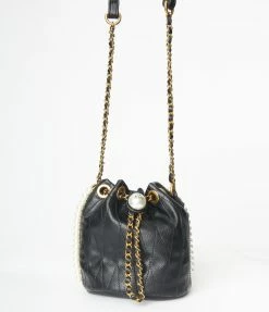 Betsey Johnson Black Leatherette Bucket Bag New Arrivals!