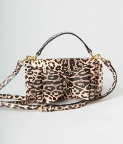 Betsey Johnson Leopard Bow Crossbody Purse