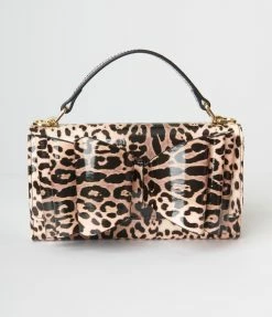 Betsey Johnson Leopard Bow Crossbody Purse