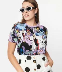Cakeworthy Disney Villains All Over Print Unisex Tee Fan Flair