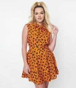 Retrolicious Black Cat Bow Blouse Sale