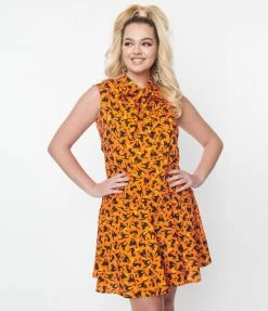 Retrolicious Black Cat Bow Blouse Sale