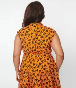 Retrolicious Plus Size Black Cat Bow Blouse Sale