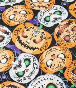 Sale Retrolicious Black & Spooky Pumpkins Flare Dress