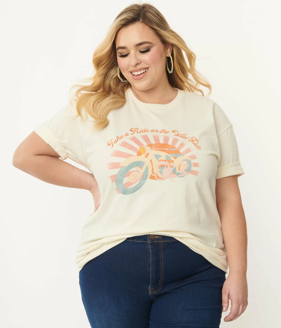 Femfetti Sale Plus Size Ride On The Wild Side Unisex Graphic Tee