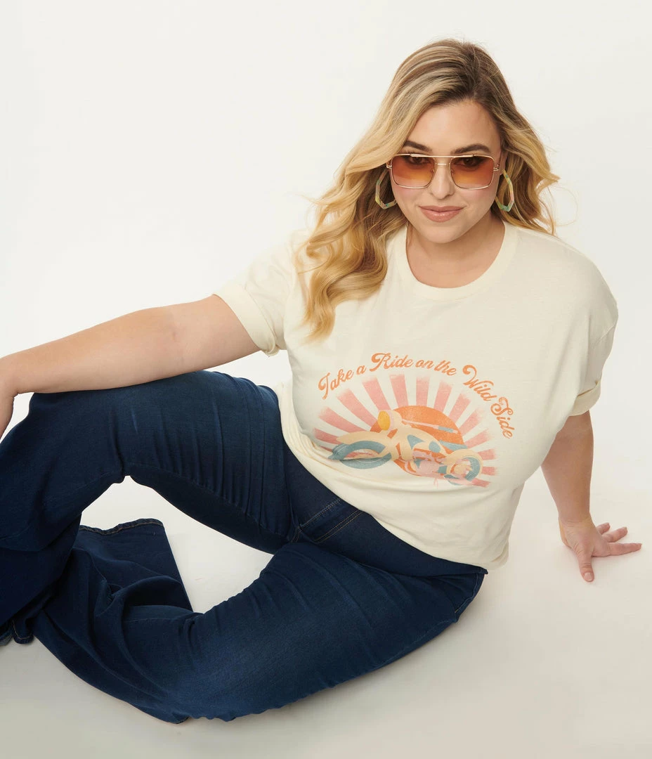 Femfetti Sale Plus Size Ride On The Wild Side Unisex Graphic Tee