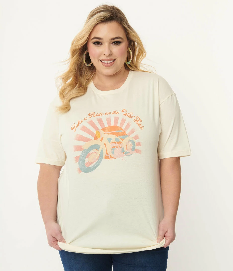 Femfetti Sale Plus Size Ride On The Wild Side Unisex Graphic Tee