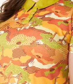 Smak Parlour Plus Size Green & Raccoon Park Mini Dress