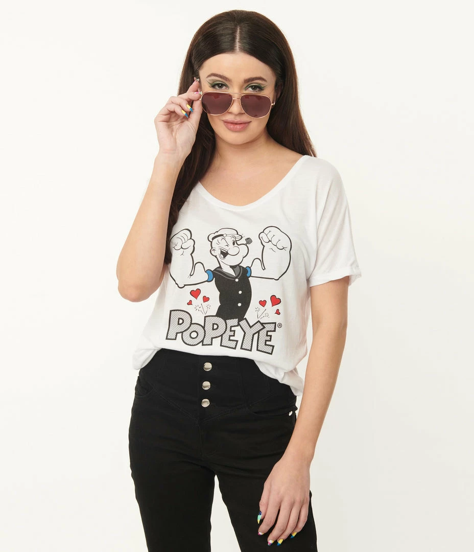 Popeye X Unique Vintage Popeye Flex Graphic Tee Fan Flair