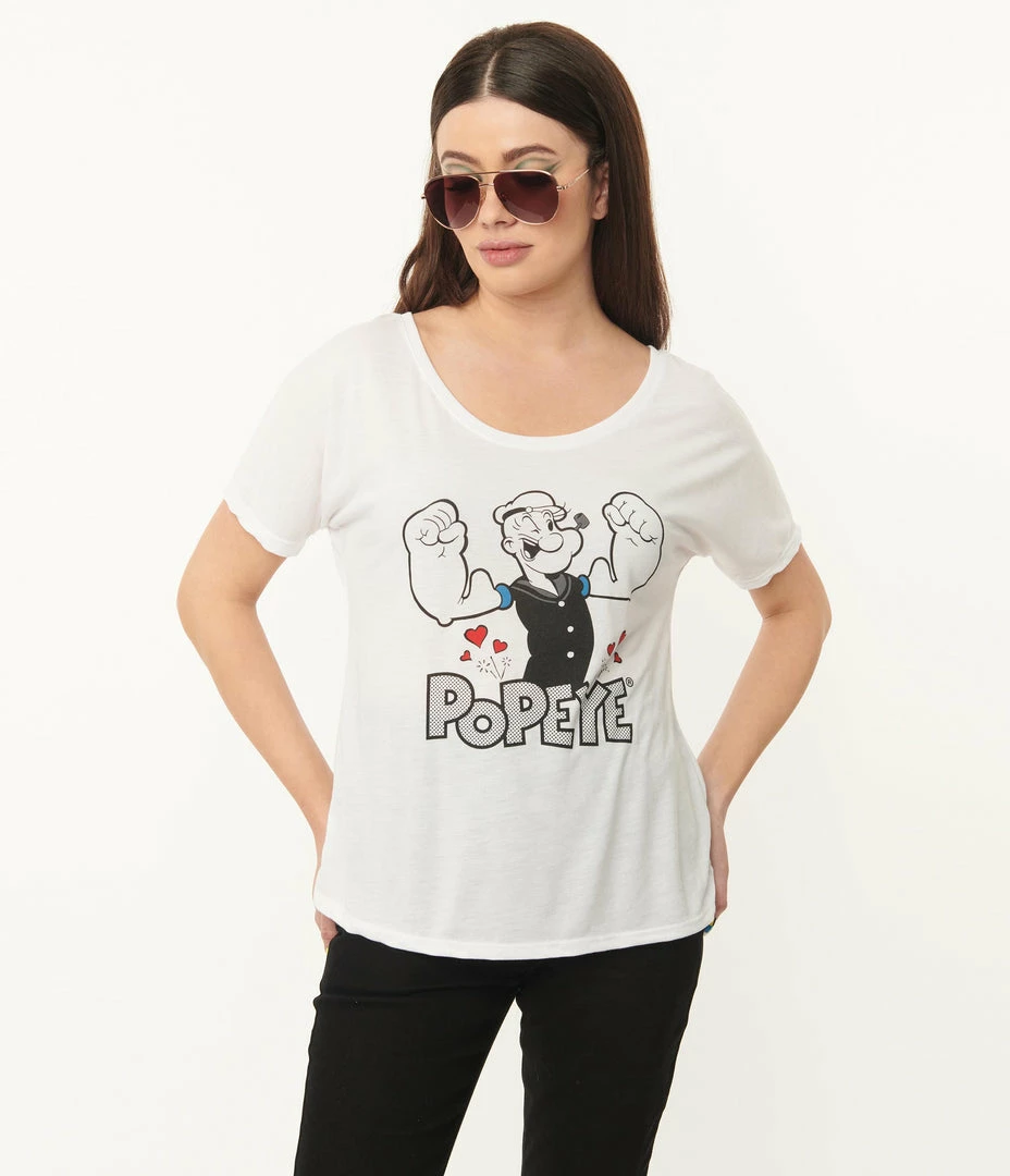 Popeye X Unique Vintage Popeye Flex Graphic Tee Fan Flair