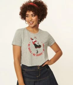 Fan Flair Popeye X Unique Vintage Olive Oyl Be Bold Graphic Crop Top